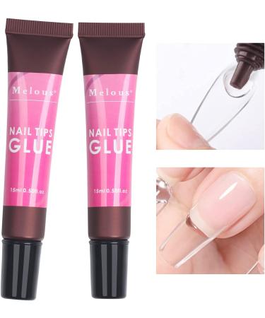 Nail Tips Glue Gel Pcs Melous Solid Gel Nail Glue for Acrylic Nail Tips Press on Nails Long Lasting U V Glue Gel for Nail Extension A0-2 Pcs Nail Tip Glue - Buy Online on GoSupps.com
