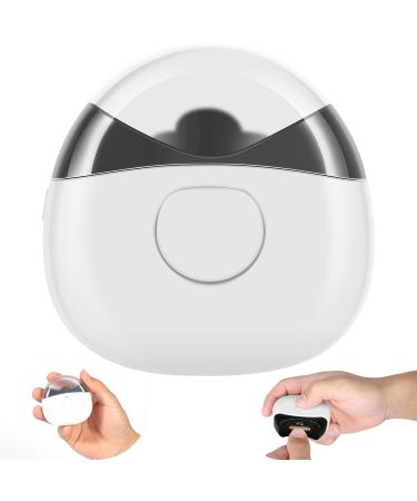 Automatic Nail Clippers with LED Lighting 2-in-1 Cutting and Grinding Professional Nail File 2 Speeds Electric Nail Trimmer Safety Fingernail Cutter Portable Nail Scraps Storage for Baby Kids Adults White