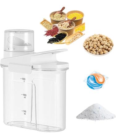 Laundry Detergent Dispenser | Scent Booster Beads Organizers Laundry Room Organization Multifunctional Storage Box with Lid for Organizing Beads & More White M - Buy Online on GoSupps.com