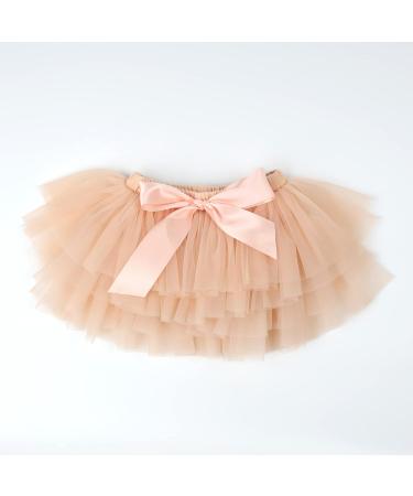 Hoolchean Baby Girls Tutu Skirt Set with Flower Headband & Diaper Cover - 2-3 Years, Peach - Buy Online on GoSupps.com