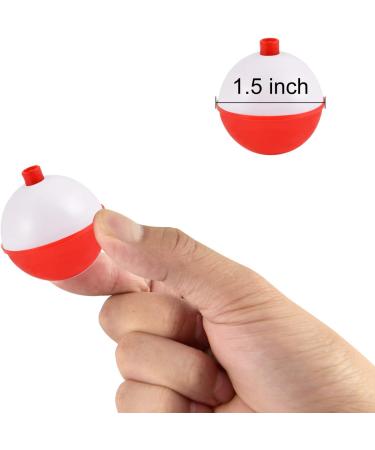 Coopay Fishing Bobbers Floats Set - 30pcs/60pcs Snap on Float Red/White Button Round Buoy Fishing Tackle Accessories 1.5inch - Buy Online on GoSupps.com