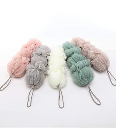 DIABO 2 Pack Long Bath Loofahs - Exfoliating Bath Sponge Shower Pouf with Rope Handles - Grey - Buy Online on GoSupps.com
