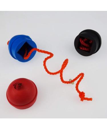 Zelerdo 6 Pack Rubber Pool Billiard Cue Chalk Holders with Cord - Red, Black, Blue (6 Pack) - Buy Online on GoSupps.com