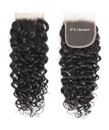 Brazilian Water Wave Bundles with Closure - 14 16 18 + 14 inch Free Part Unprocessed Human Hair - Buy Online on GoSupps.com