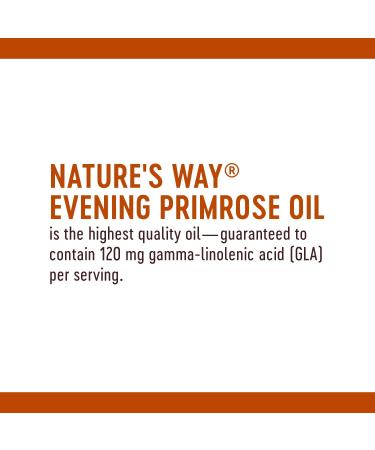 Nature's Way Evening Primrose Oil 1300 mg - Max Strength 60 Softgels for Hormonal Balance - Buy Online on GoSupps.com