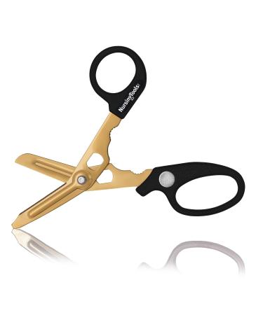 Hummingbird 4-in-1 Medical Scissors - Compact Pocket Size Trauma Shears for Nurses Students Practitioners & Medical Professionals (Black)