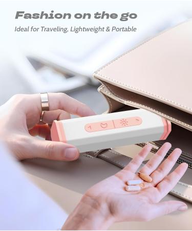 Buy Cute Pink Pill Organizer - Daily Twice A Day Travel Pill Case for Vitamins & Supplements - Buy Online on GoSupps.com