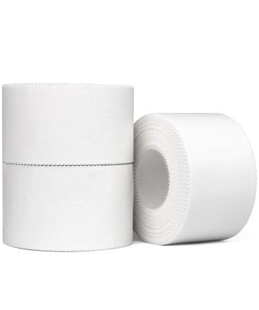 Athletic Tape  3 Adhesive Rolls -1.5 x 15 Yards per roll-No-Sticky Residue  White Medical Tape - Sport Tape -Skin Friendly Athletic Tape for Athletes Coaches Amateurs (White - 45 Yards)