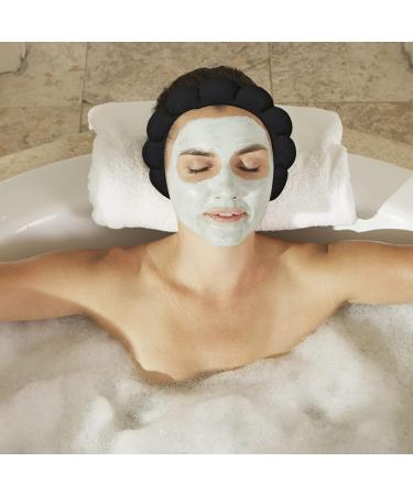 Funspread Sponge Spa Headband 3 Pack for Women - Face Washing, Skincare, Makeup Removal - Hair Accessories Set - Mothers Day Gifts - Black - Buy Online on GoSupps.com