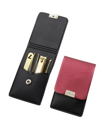 Nail Clippers and Beauty Tool Portable Set with Tweezers Ear Pick Suitable for Home Workplace Outdoor (Color : Gold) Gold silver