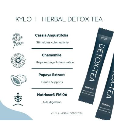 KYLO Instant Herbal Detox Tea - Weight Management Support (30 Sticks) | Sugar-Free, GMO-Free, Gluten-Free | Gentle Colon Cleanse with All-Natural Herbs (30 Count) - Buy Online on GoSupps.com