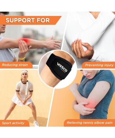 Vissco Pro Tennis Elbow Support | International Shipping | Comfort & Relief for Tennis Players - Buy Online on GoSupps.com