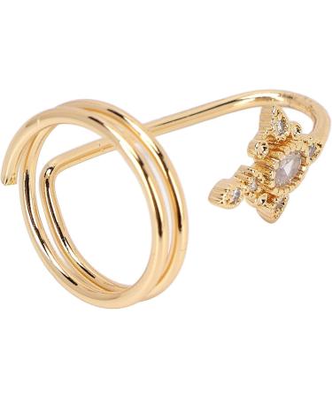 Women Finger Nail Ring Fashionable Fingernail Rings Nail Art Accessory for Parties and Daily Life (3057 gold) - Buy Online on GoSupps.com