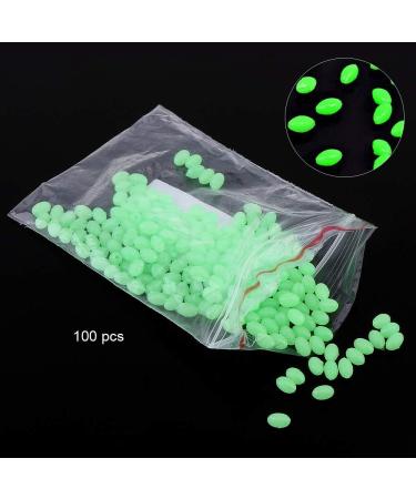 OriGlam 100pcs Plastic Luminous Glow Fishing Beads Eggs - Oval Round Assorted Glow Eggs for Rubber Fishing Beads Rig - Buy Online on GoSupps.com