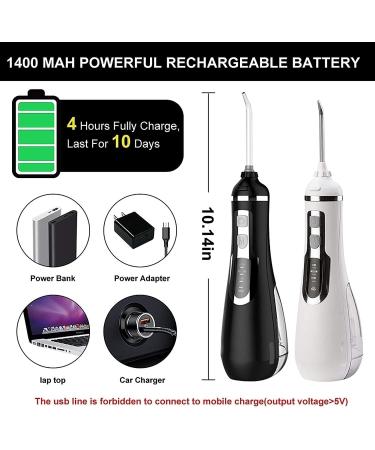 Water Flosser Professional for Teeth - Portable Rechargeable IPX7 Waterproof Dental Cleaner Picks with Multiple Modes (Color A - Buy Online on GoSupps.com