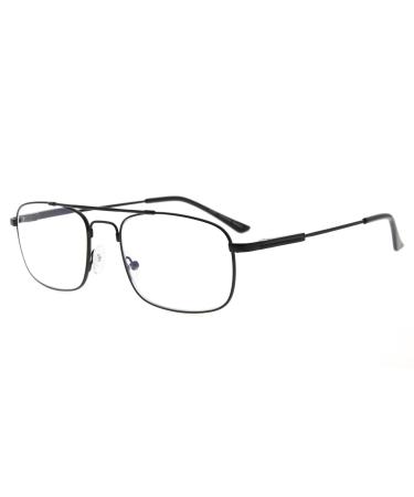 Eyekepper Blue Light Blocking Readers Memory Computer Reading Glasses Men Women Transparent Lens(Black +2.00) +2.00 Black