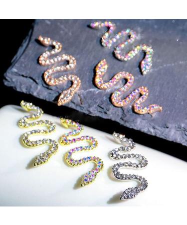 1 PC Colorful Oversized Nail Salons Crystal Diamond Design Snake Shape Nail Charms 3D Art Accessoirs(1) Style1 - Buy Online on GoSupps.com