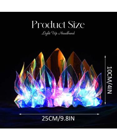 GORTIN LED Light Up Glowing Crown Headband - Luminous Tiara for Nightclub Party Cosplay - Women and Girls Hair Accessory - Buy Online on GoSupps.com