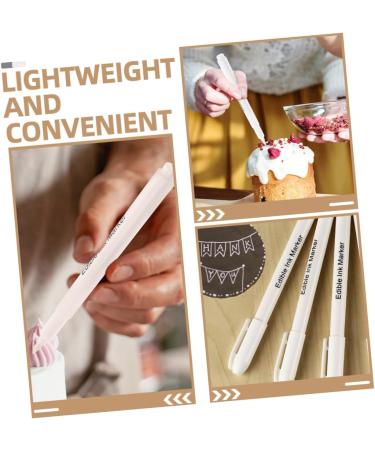 STOBAZA 2pcs Baking Pigment Pen Edible Pigment Pen Edible Markers for Cookie Cake Pens White Plastic - Buy Online on GoSupps.com