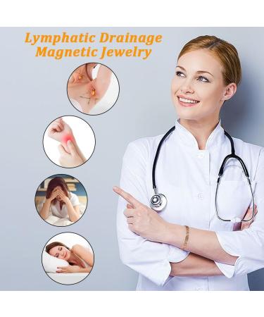 Cigmag 9X Lymphatic Drainage Copper Magnetic Bracelet - Ultra Strength, Adjustable Brazaletes Cuff Bangle - Copper Crystal Plum Pattern - Gift Box Included - Buy Online on GoSupps.com