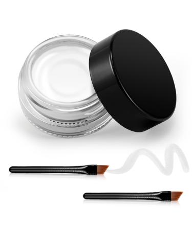 Erinde White Gel Eyeliner  Waterproof Long Lasting Cream Eyeliner Gel Pot  High-Intensity Pigments Smudge-Proof Eye Liner Makeup  Water-Resistant Eyeliner with 2PCS Brushes 04 White - Buy Online on GoSupps.com