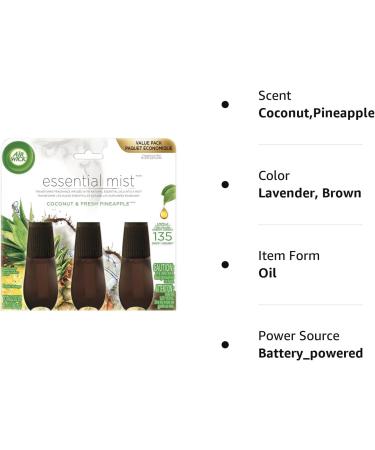 Air Wick Essential Mist Refill 3 ct Coconut and Pineapple - Essential Oils Diffuser Air Freshener - Buy Online on GoSupps.com