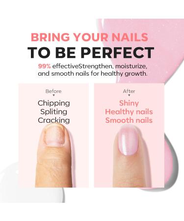 Modelones 8-in-1 Nail Hardener & Strengthener - Extra Strong Nail Care for Brittle Nails Repair Growth & Amplification - 15ml Pink Base Coat - Buy Online on GoSupps.com