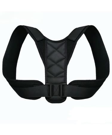Adjustable Back Brace Support Invisible Shoulder Posture Corrector Spine Neck Health Correction Belt Home Office Unisex Black L