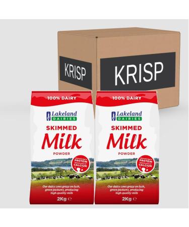2 x 2kg Lakeland Daries Skimmed Low Fat Milk Powder Baking Cooking Coffee Tea Drink Custard Pudding Dessert Sauce Gravy - Buy Online on GoSupps.com