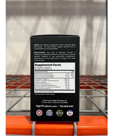 High T Black Hardcore 120ct - Natural Testosterone Booster for Men's Health Energy Stamina & Strength - International Shipping Available - Buy Online on GoSupps.com