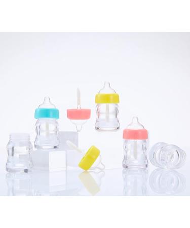 10 Pcs 7ml Baby Bottle Shaped Lip Gloss Tubes for DIY Cosmetics - Refillable Containers with Wand for Women and Girls - Buy Online on GoSupps.com