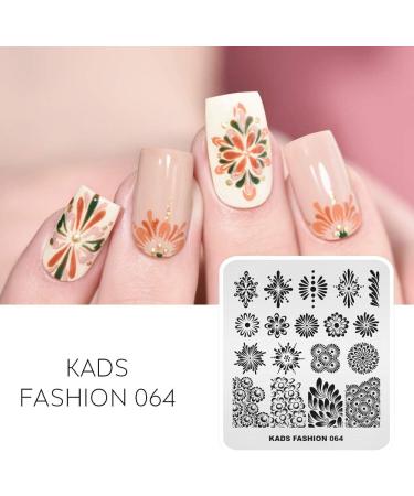 Alexnailart Stainless Steel Nail Stamping Template - Manicure Nail Art DIY Decoration FA064 - Buy Online on GoSupps.com