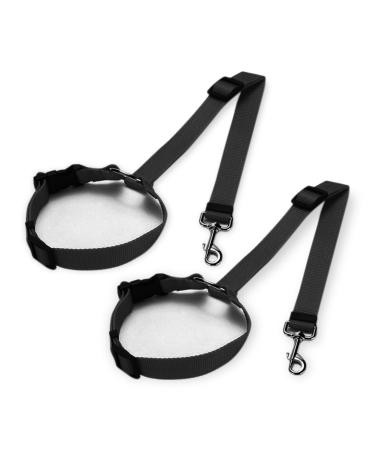 BRITPICKS Dog Seat Belts for Cars UK Dogs Cars Harness Belt Pets Headrest Adjustable Elastic Nylon Bungee Buffer Restraint Elastic Belt Pack Of 2 Black - Buy Online on GoSupps.com