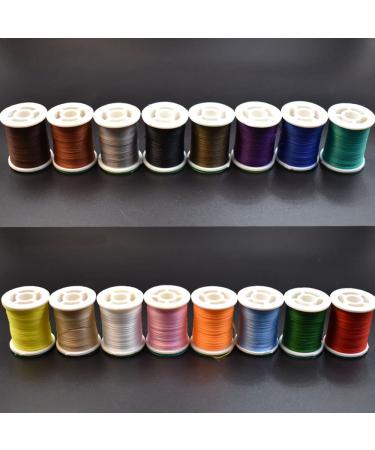 Multiple Colors Fly Tying Thread for Fly Fishing Fly Tying Materials 16 Colors 150Deniers Thread