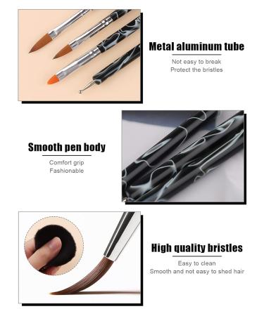 Buy TOROKOM 19Pcs Acrylic Nail Brush Set - Complete Nail Art Tools Gel Polish & Design Brushes for Professionals | International Shipping - Buy Online on GoSupps.com