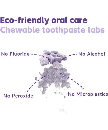 Purple Toothpaste Tablets for Teeth Whitening - 60 Count | Eco-Friendly & Effective - Buy Online on GoSupps.com