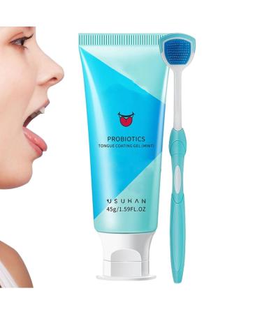 Bexdug tongue cleaning gel-natural tongue gel kit for fresh ATE with mint fragrance-healthy tongue cleaning gel kit for fresh breath oral care essentials