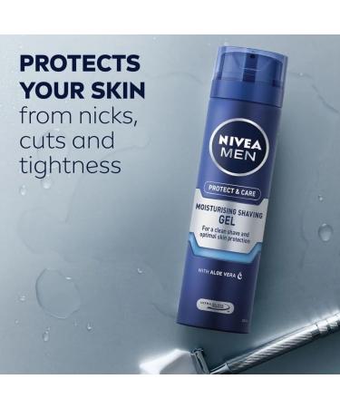 Nivea For Men Mild Shaving Gel - Soothing Shave Gel for Sensitive Skin | International Shipping Available - Buy Online on GoSupps.com