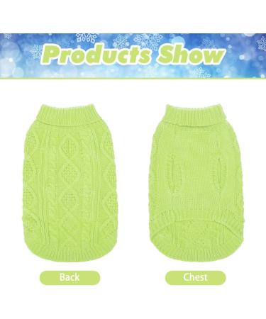 Bingpet Thermo Knitting Sweater for Dogs & Cats - Warm Winter Coat for Small Medium Large Pets | Classic Turtleneck Design in Small Green - Buy Online on GoSupps.com