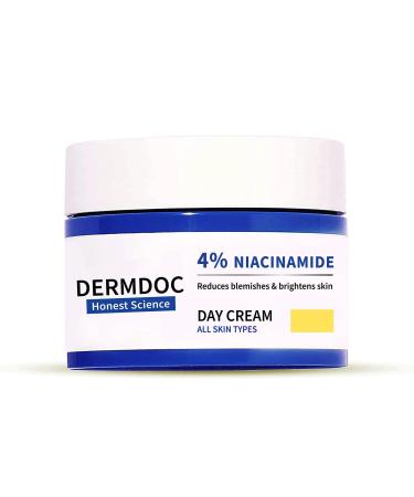 DermDoc 4% Niacinamide Face Cream | Daily Moisturizer for Balanced & Hydrated Skin Improves Skin Texture (50 g / 1.76 oz)