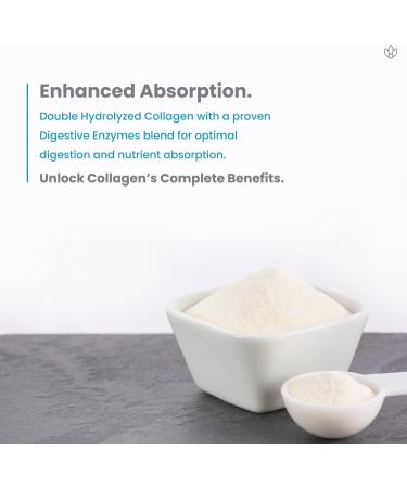 Collagen Peptides Powder - Enhanced Absorption Double Hydrolyzed Grass Fed Keto Protein Powder with Vitamin C - Premium Supplement for Hair Growth Skin Nails Joints & Bones Unflavored - Buy Online on GoSupps.com