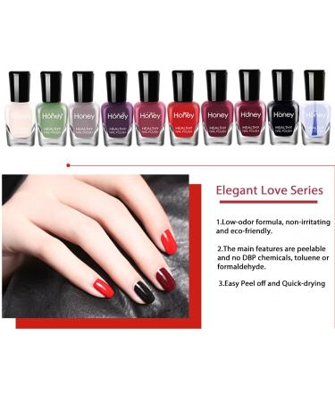SUITANGO 10 Bottles Non-Toxic Peel-Off Nail Polish Set - Quick-Drying Water Based DIY Kit for Women and Girls (Style-3) - Buy Online on GoSupps.com