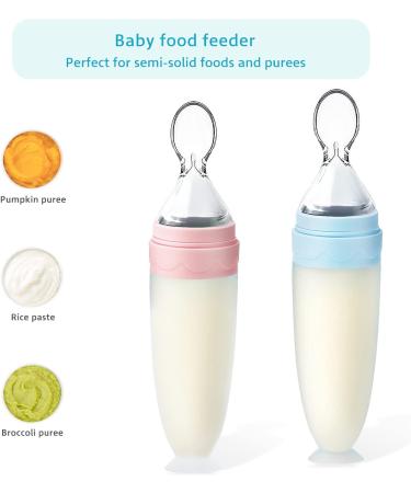 Termichy Baby Weaning Spoon - Silicone Food Dispensing Spoon for Infant Feeding 90ML (Blue) - Buy Online on GoSupps.com