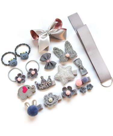 NFACE 36 pcs Hair Accessories Gift Set for Baby Girls - Bows, Ties, Barrettes, Hairpins - Multicolor Pink Gray - Toddlers and Little Girls Hair Clips - Buy Online on GoSupps.com