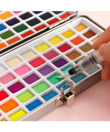 Grabie Watercolor Paint Set - 100 Colors with Water Brush Pens and Drawing Pencil - Ideal Starter Kit for Kids and Adults - Art Supplies for Watercolor Painting - Buy Online on GoSupps.com