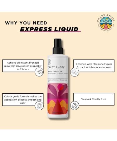 Crazy Angel Express Self-Tan Liquid 200ml - Buy Online on GoSupps.com