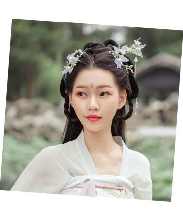 FRCOLOR 3 Sets Women Hair Accessories Pearl Hair Pin Wedding Headpiece for Bride Womens Accessories Hair Barrettes for Women Crystal Hair Comb Red Flower Hair Comb Tiara Combination Hanfu - Buy Online on GoSupps.com