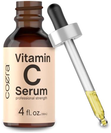 Vitamin C Serum for Face & Skin | 4 fl oz | Hydrating Serum for Dark Spots | Paraben & SLS Free | Packaging May Vary