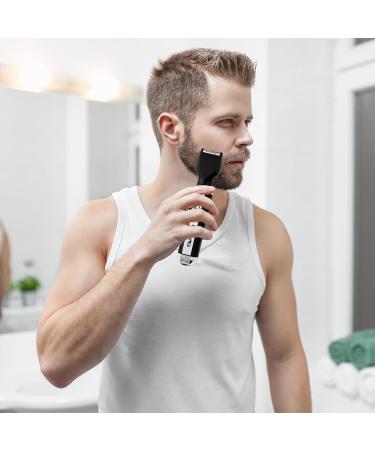 Yuehuam 4 in 1 Men's Grooming Kit - Rechargeable Beard Trimmer Electric Razor & Hair Remover for Eyebrows Ears & Nose - Buy Internationally - Buy Online on GoSupps.com