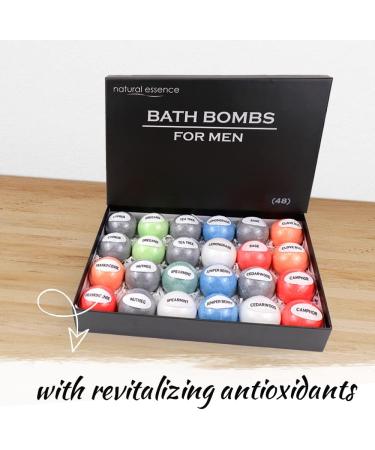 Ultimate Men's Bath Bomb Gift Set - 48 Pieces | Natural Essence - Buy Online on GoSupps.com